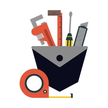Construction tools and elements Stock Illustration