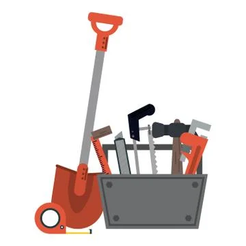 Construction tools and elements Stock Illustration