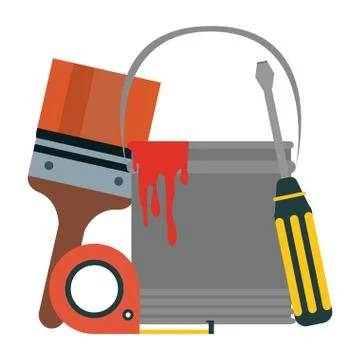 Construction tools and elements Stock Illustration