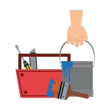 Construction tools and elements Stock Illustration