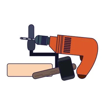 Construction tools and elements Stock Illustration