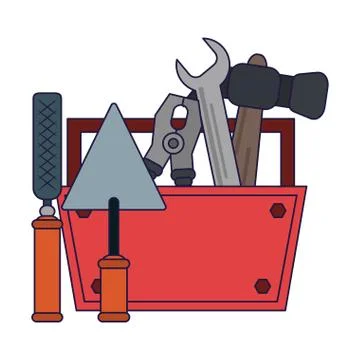 Construction tools and elements Stock Illustration