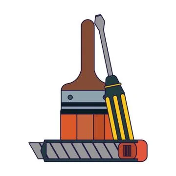 Construction tools and elements Stock Illustration