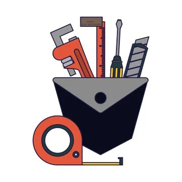 Construction tools and elements Stock Illustration