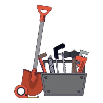 Construction tools and elements Stock Illustration