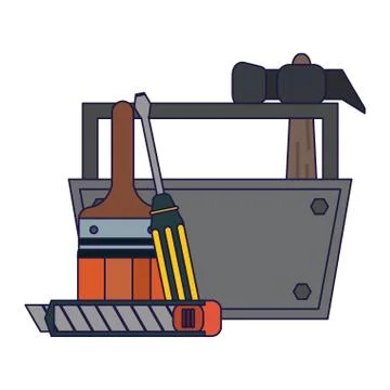 Construction tools and elements 스톡 일러스트