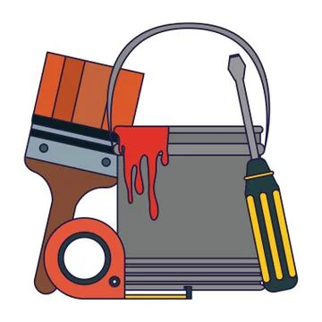 Construction tools and elements Stock Illustration