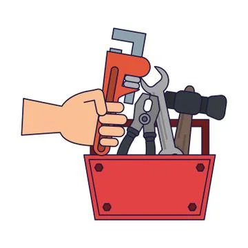 Construction tools and elements Stock Illustration