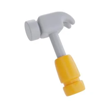 Construction tools and equipment, hammer isolated on white background, labor  Stock Illustration