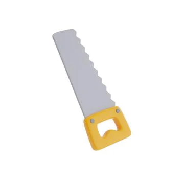 Construction tools and equipment, saw isolated on white background, labor day Stock Illustration