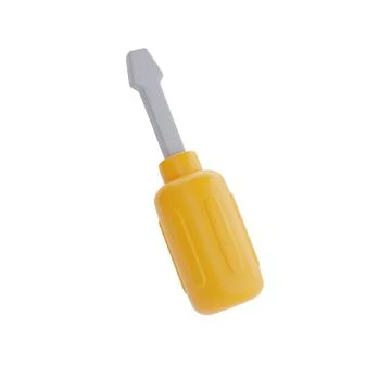 Construction tools and equipment, screwdriver isolated on white background, l Stock Illustration