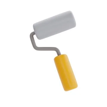 Construction tools and equipment, sponge roller isolated on white background, Stock Illustration