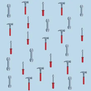 Construction tools caroon Stock Illustration