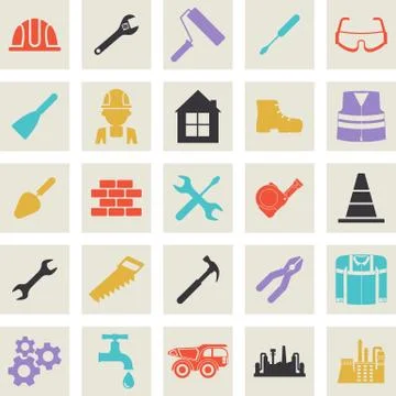 Construction tools icon Illustrazione stock