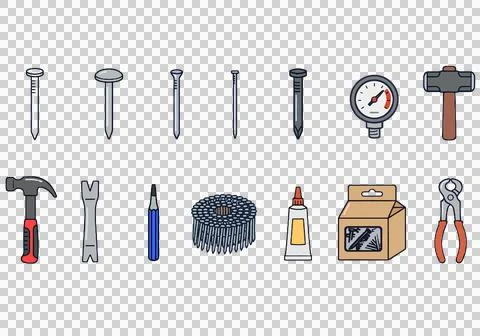 Construction tools icon set Stock-Illustration
