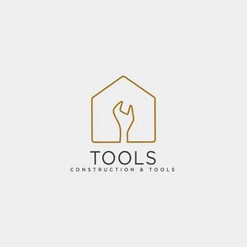 Construction tools logo template vector illustration icon element Stock Illustration