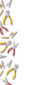 Construction tools pattern isolated icon Stock Illustration