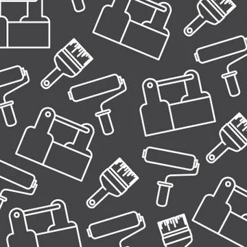 Construction tools pattern isolated icon Stock Illustration