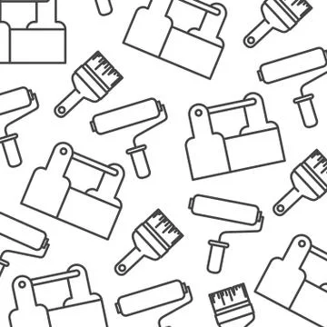 Construction tools pattern isolated icon Stock Illustration