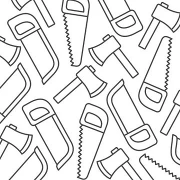 Construction tools pattern isolated icon Illustrazione stock