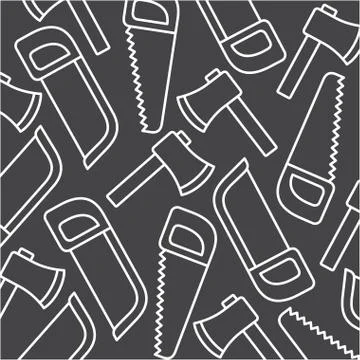 Construction tools pattern isolated icon Stock Illustration