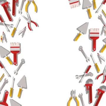 Construction tools pattern isolated icon 스톡 일러스트