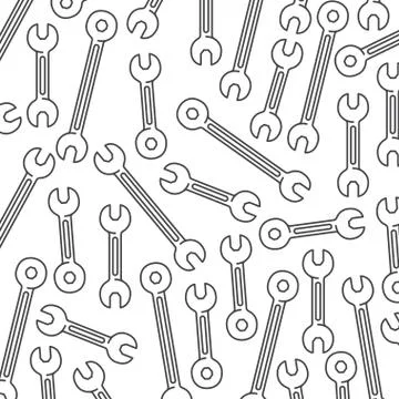 Construction tools pattern isolated icon Stock Illustration