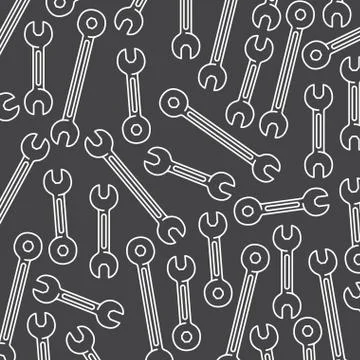 Construction tools pattern isolated icon Stock Illustration