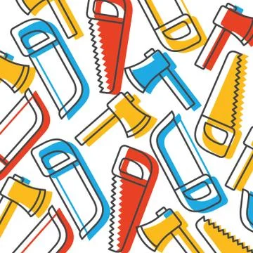 Construction tools pattern isolated icon 스톡 일러스트