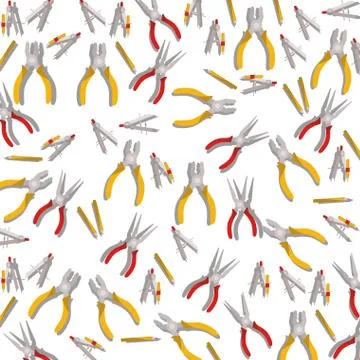 Construction tools pattern isolated icon 库存插图