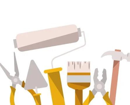 Construction tools pattern isolated icon 스톡 일러스트