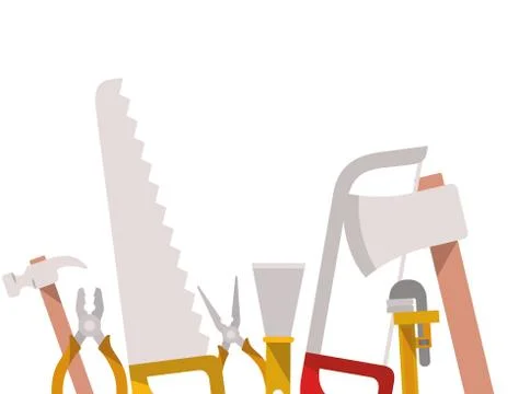 Construction tools pattern isolated icon 库存插图