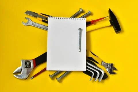 Construction tools for repair Foto stock