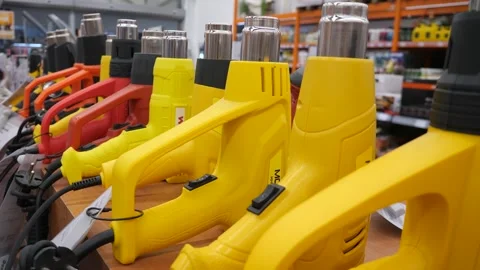 Construction tools on the store shelf in a row. Stock-Footage 287445384