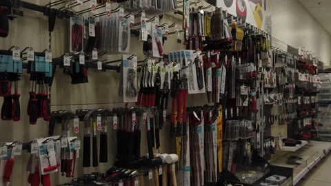 Construction Tools Supply Store - Construction Tools  in shelves Vidéo 150976836