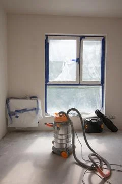 Construction tools, tool case, home repair, cleaning after repairs Stock Photos