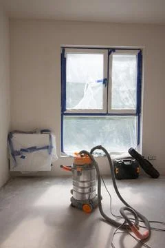 Construction tools, tool case, home renovation, cleaning after repairs Stock Photos