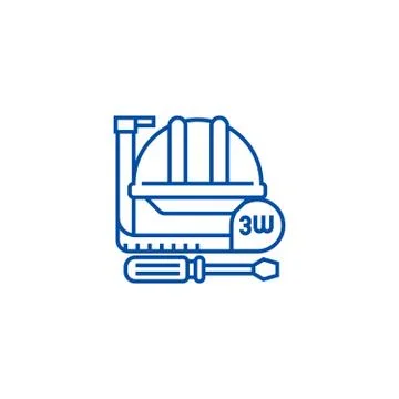 Construction tools,meter, hard line icon concept. Construction tools,meter, hard Stock Illustration