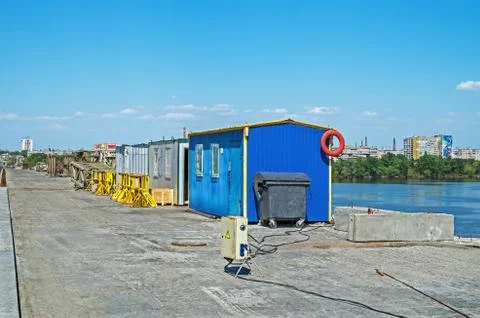 Construction trailer Stock Photos