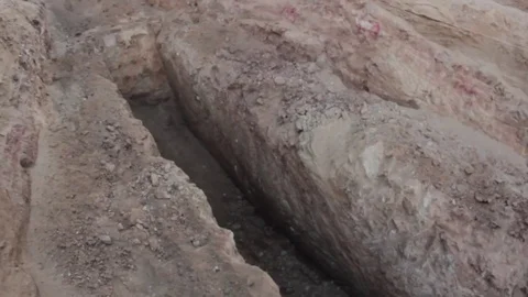 Construction trench 8 Stock Footage 79022497