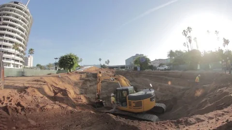 Construction trench timelapse 1 Stock Footage 79023266