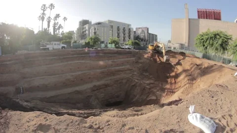 Construction trench timelapse 3 Stock Footage 79023286