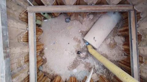 Construction Trench for Utility work Stock Footage 158895050