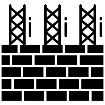 Construction trendy icon, flat style isolated on white background. Symbol f.. Stock Illustration