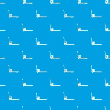 Construction trolley pattern vector seamless blue Illustrazione stock