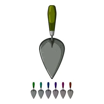 Construction trowel cement cartoon vector graphic Stock Illustration