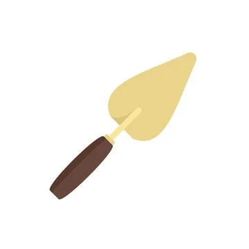 Construction trowel icon flat isolated Stock Illustration