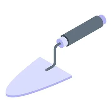 Construction trowel icon, isometric style Stock Illustration