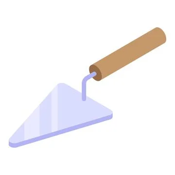 Construction trowel icon, isometric style Stock Illustration