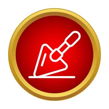 Construction trowel icon representing masonry and building work Stock Illustration